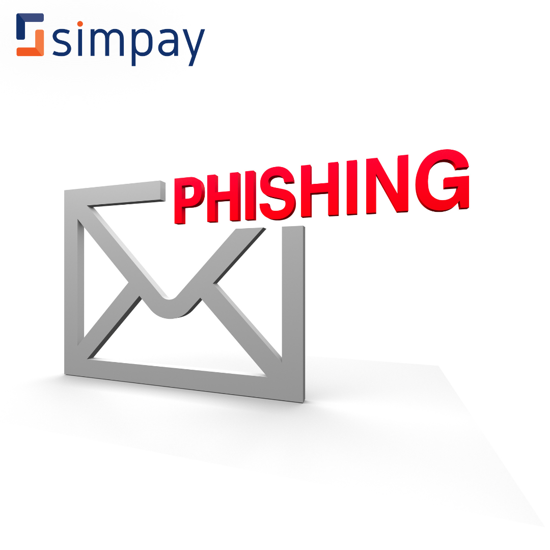 Email icon with the word phishing