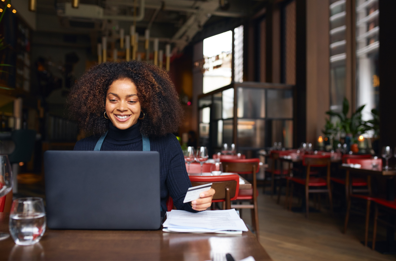 Small Business owner working on their business